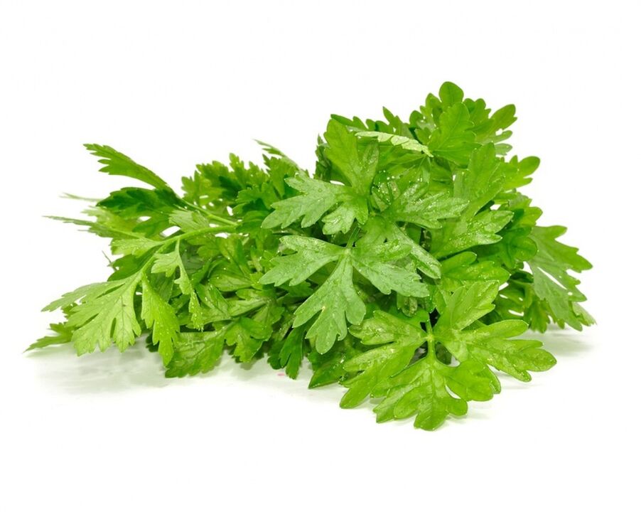Parsley is used to prepare medicinal decoctions for the treatment of prostatitis